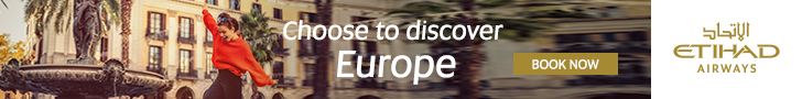 Etihad Airways, Europe Desintations